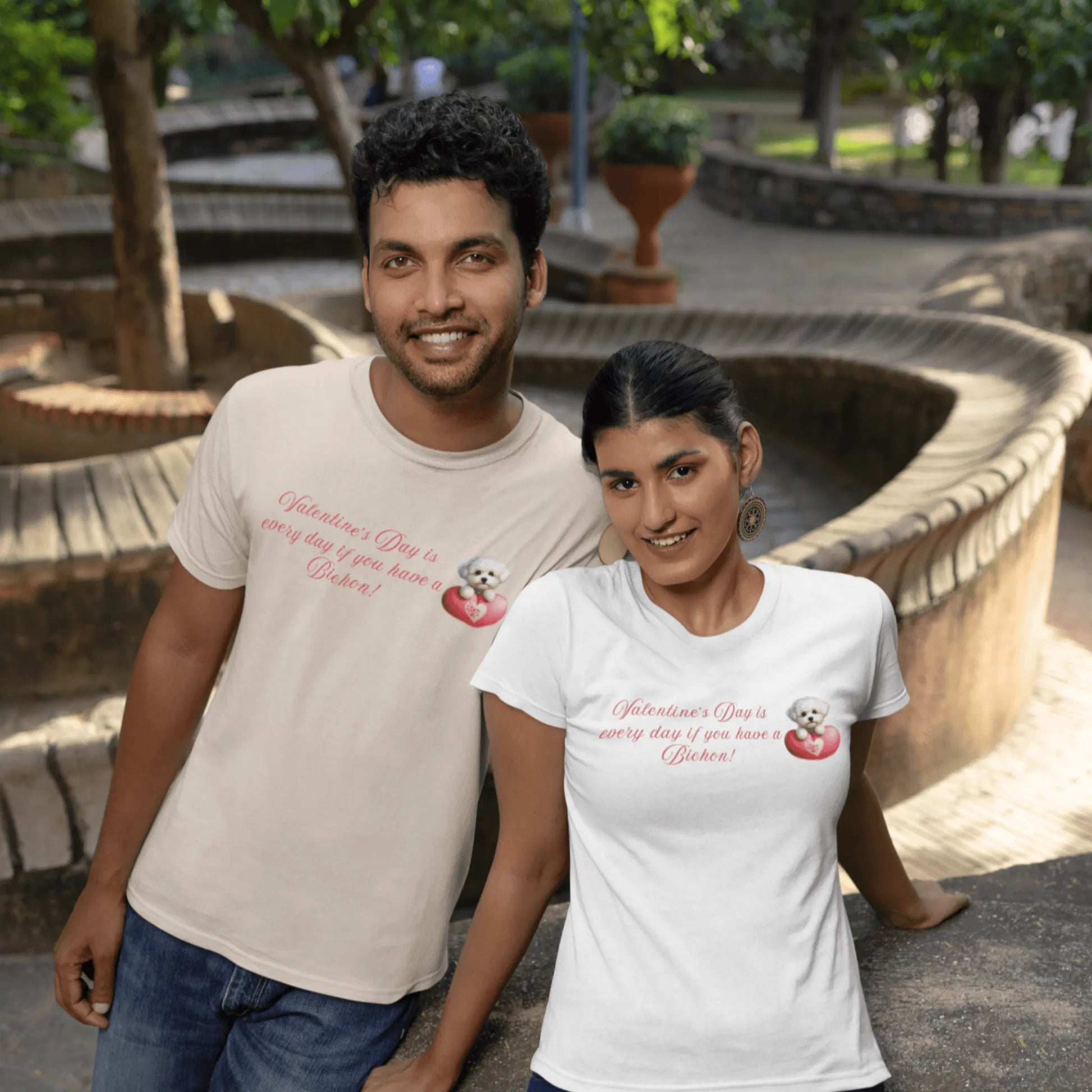 "Valentine's Day is every day if you have a Bichon!"-Unisex Bichon Frise T-Shirt for Dog Owners