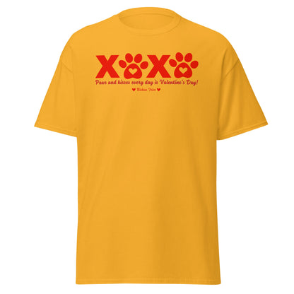 "XXXX Paws and kisses every day is Valentine's Day!"-Unisex Bichon Frise T-Shirt for Dog Owners