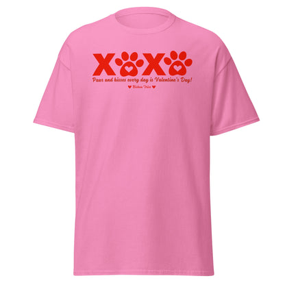 "XXXX Paws and kisses every day is Valentine's Day!"-Unisex Bichon Frise T-Shirt for Dog Owners