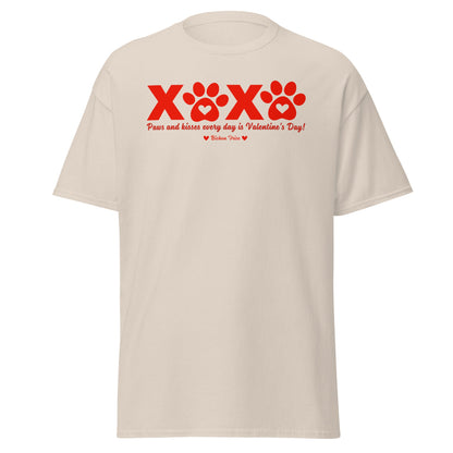 "XXXX Paws and kisses every day is Valentine's Day!"-Unisex Bichon Frise T-Shirt for Dog Owners