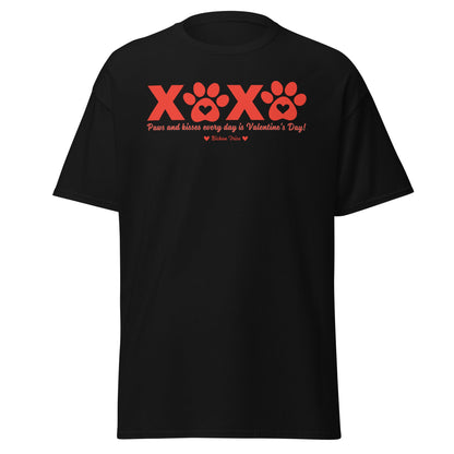 "XXXX Paws and kisses every day is Valentine's Day!"-Unisex Bichon Frise T-Shirt for Dog Owners